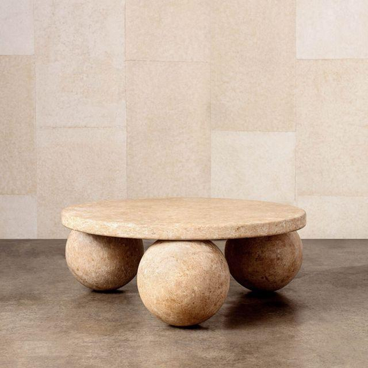 Kelly Wearstler's Morro Table made from Travertine