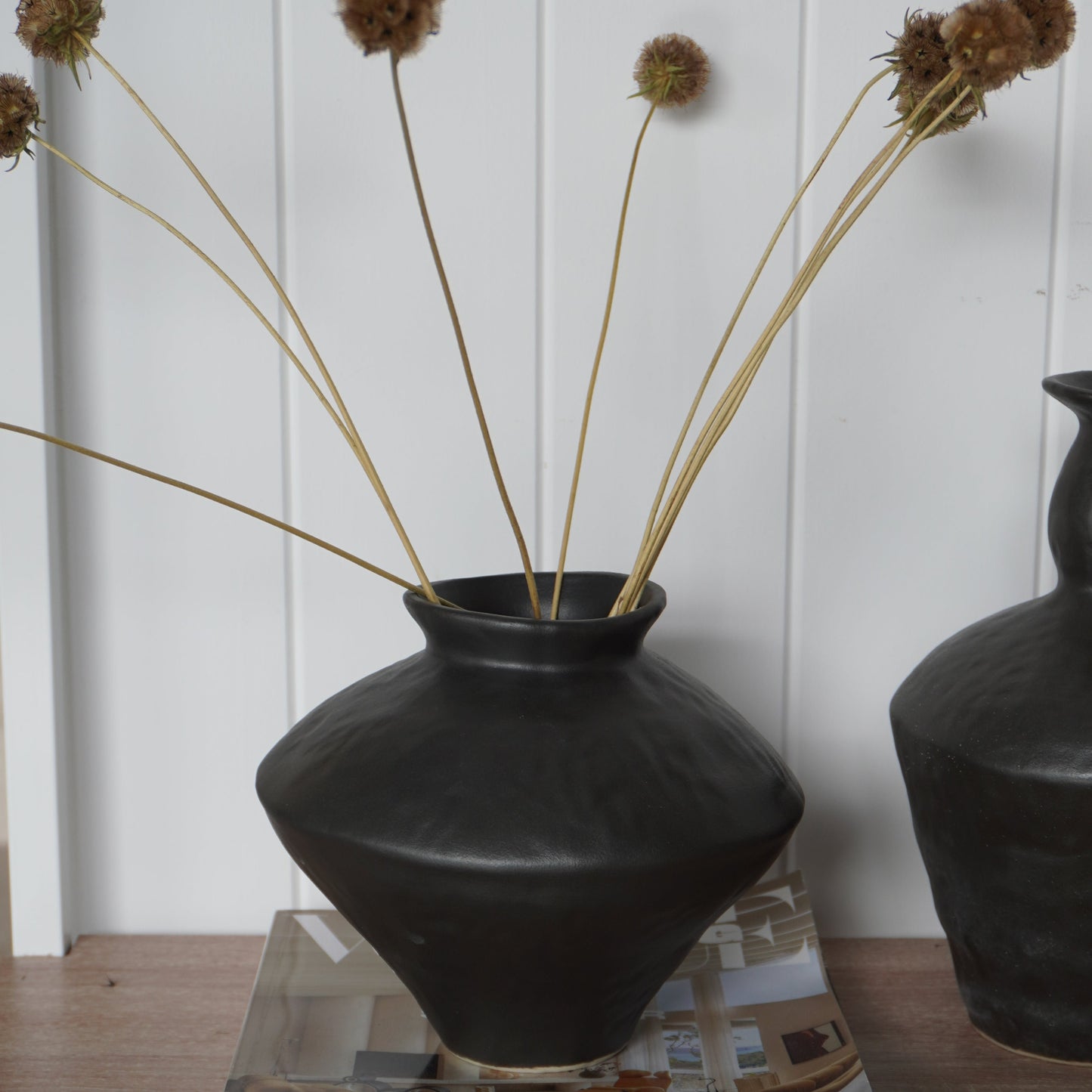 Ada Organic Ceramic Vase in Black