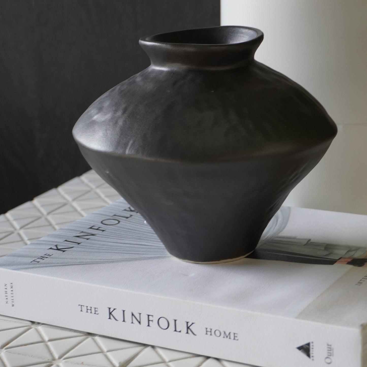 Ada Organic Ceramic Vase in Black