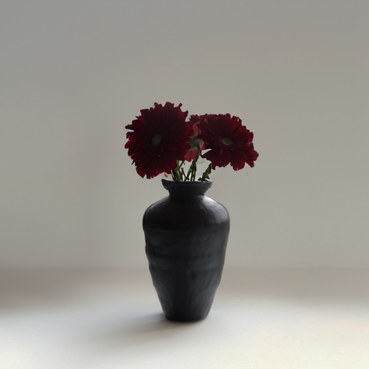 Dilan Organic Ceramic Vase in Black