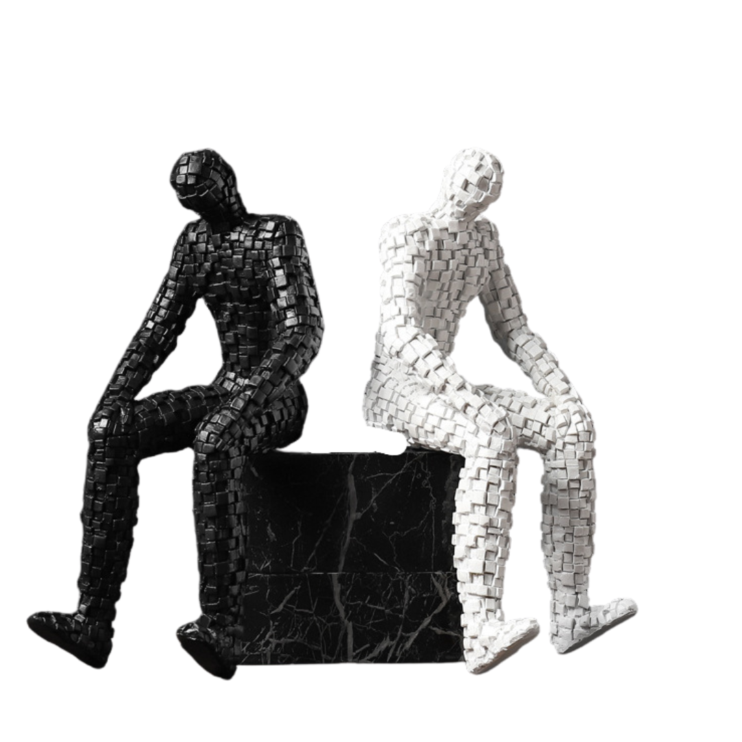 Seated Man Human Sculpture- Miguel and Carlos