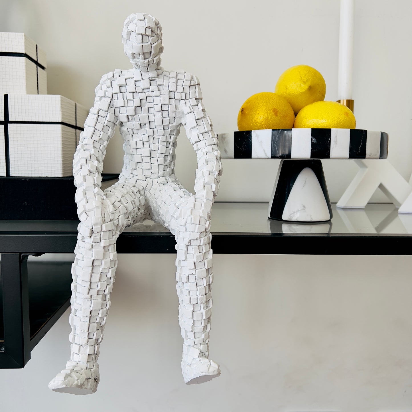 Seated Man Human Sculpture- Miguel and Carlos