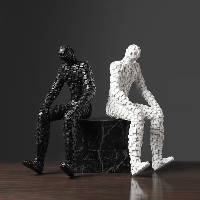Seated Man Human Sculpture- Miguel and Carlos